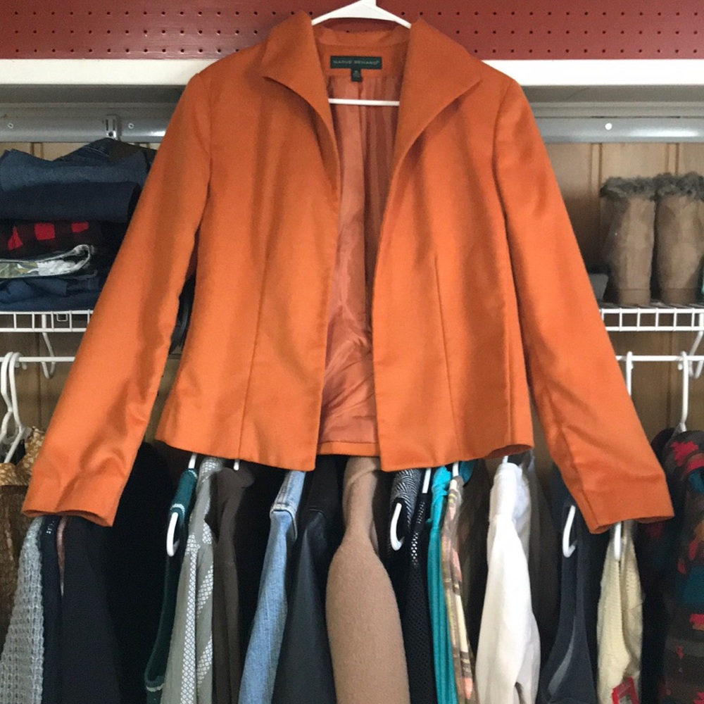 Harve Bernard Vintage Burnt Orange Blazer Jacket